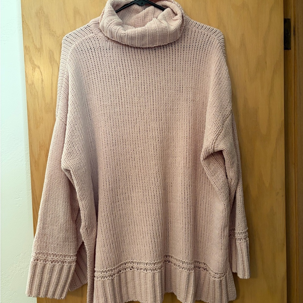 Aerie Soft Blush Turtleneck Sweater